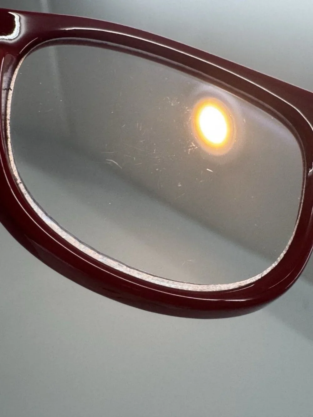 Peepers Grandview Reading Glasses +1.75 Square Blue Light Red Pink Some Scratche